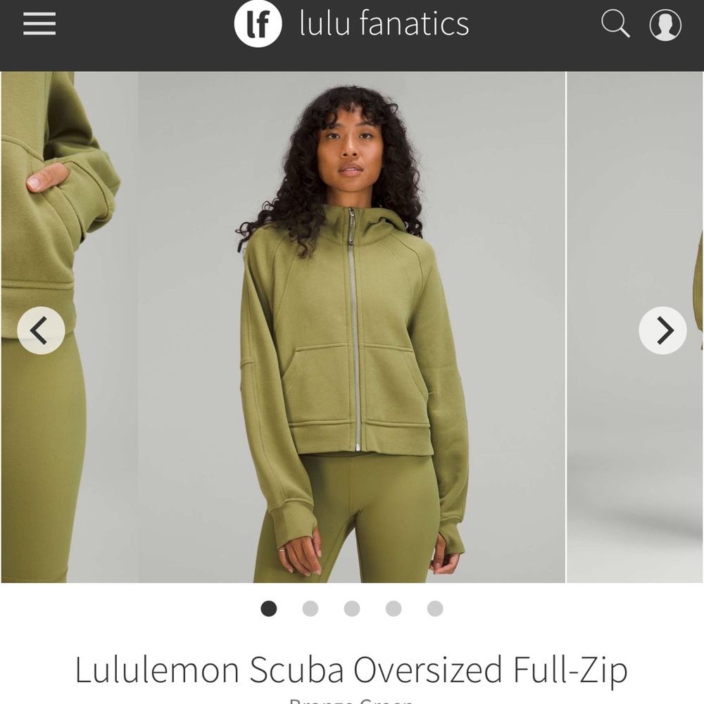Scuba Oversized Full-Zip Hoodie - Bronze Green XL/XXL